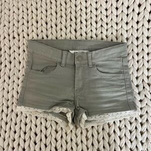 H&M Green Kids Shorts with Lace Trim